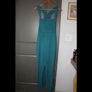 Teal Linen Overalls – Handmade in Thailand